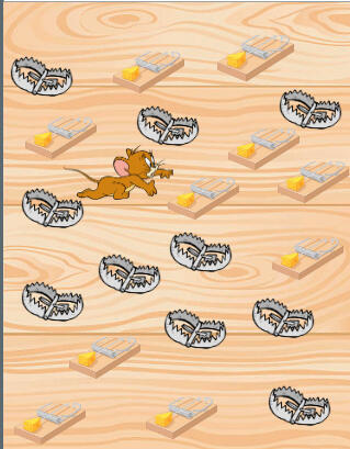 Capture Jerry without touching the traps