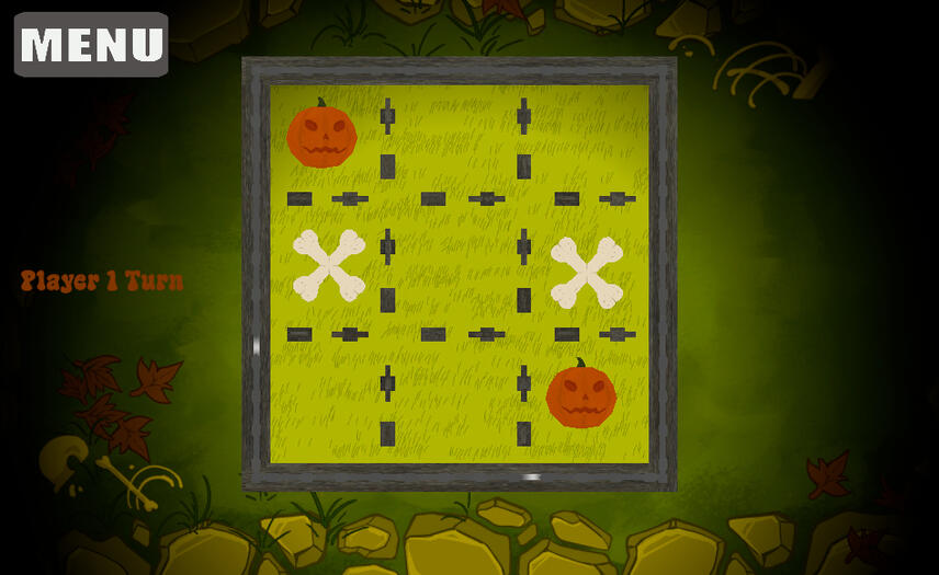 Tic tac toe halloween theme
