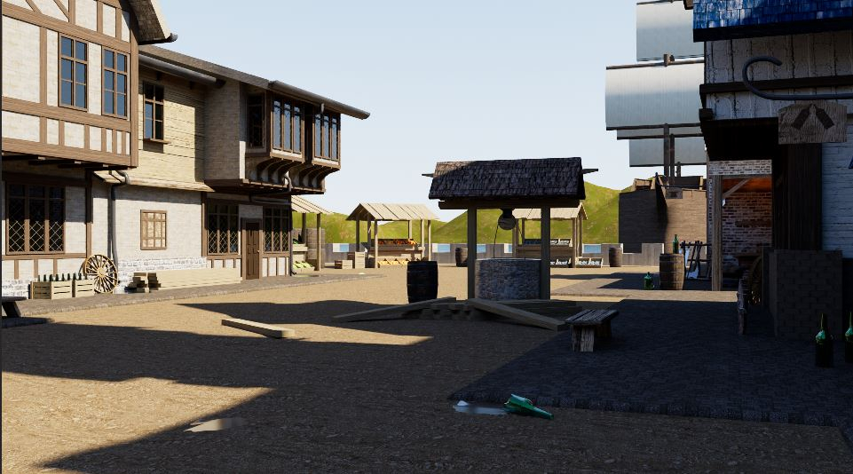 Medieval Town Environment 2025 on Maya